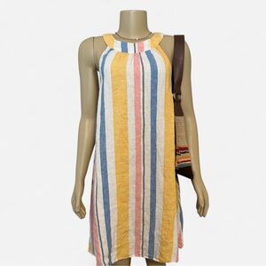 Linen C&C California Multicolor Striped Dress